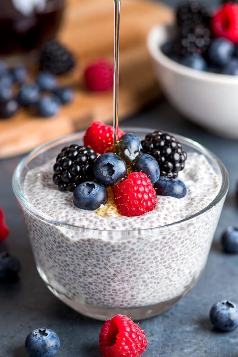 chia seed and yogurt pudding
