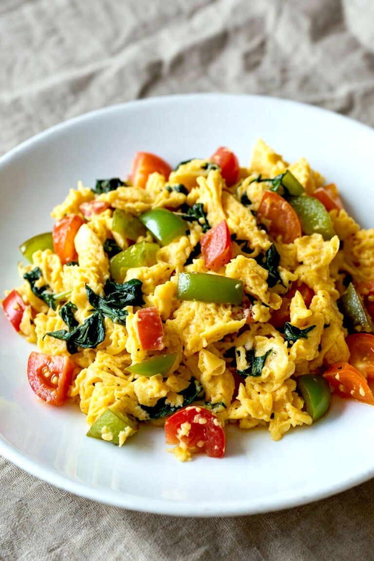 scrambled eggs with vegetables