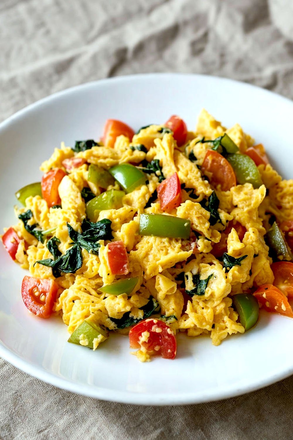 scrambled eggs with vegetables