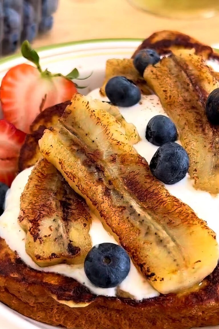 Caramelized banana french toast