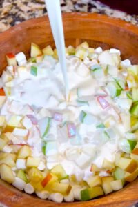 Fruit Salad with Marshmallows and Apples