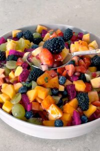 fruit salad with blackberries