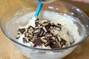 Easy Cookie Salad with Fudge Striped Cookies