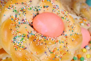 Easter Bread with Hard-Boiled Eggs