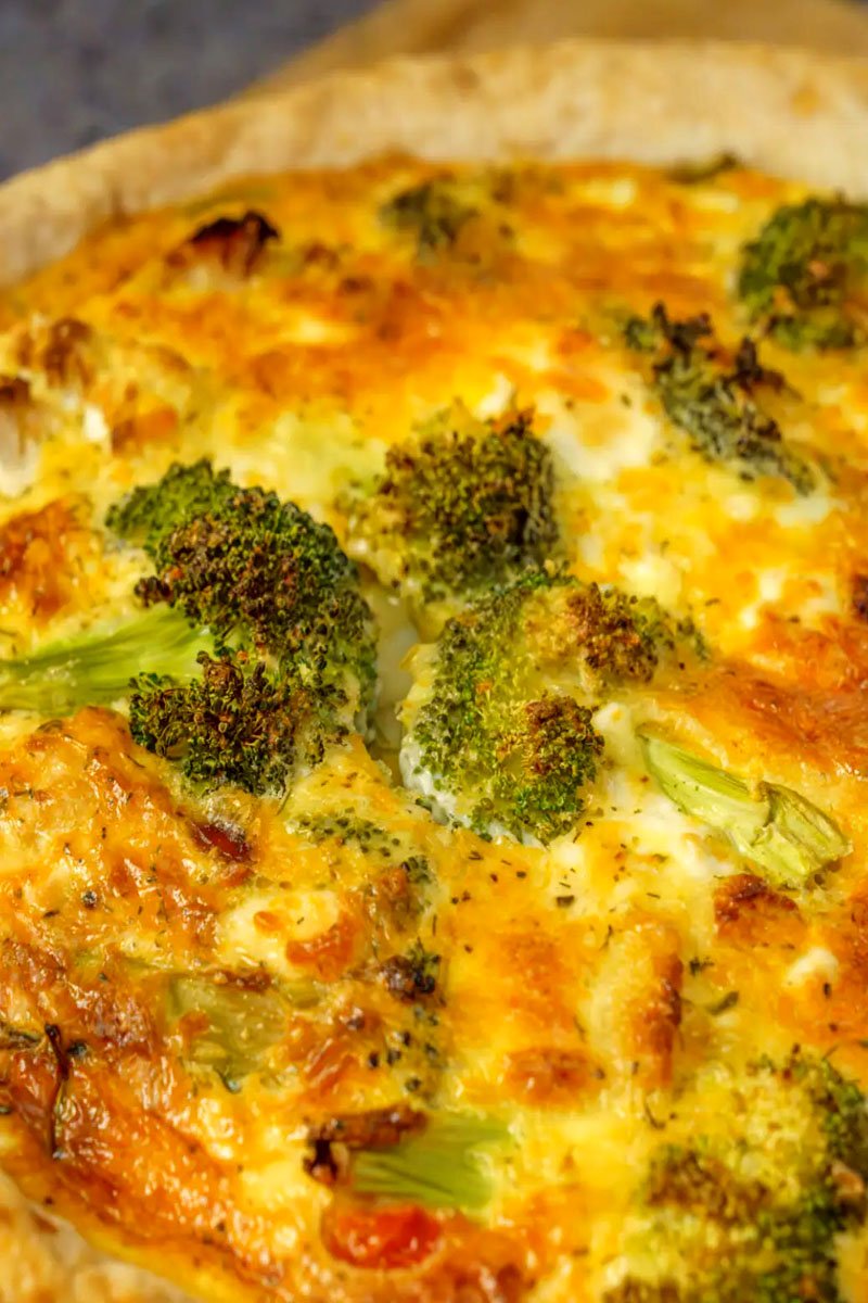 Broccoli Cheddar Cheese Quiche