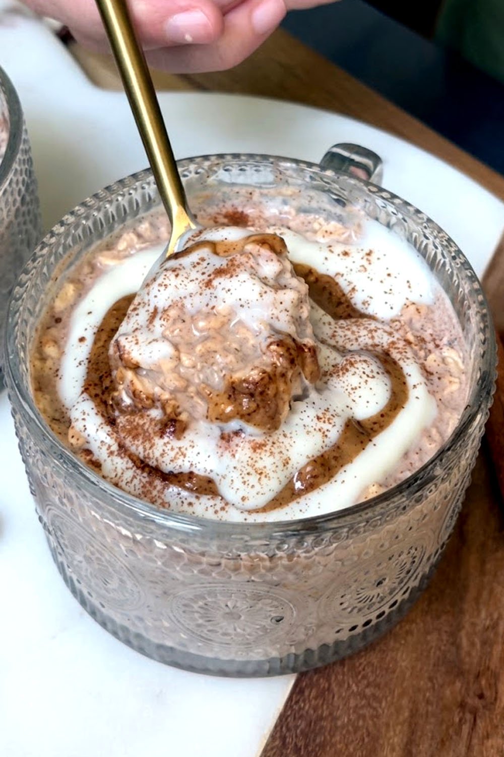 Cinnamon Roll Overnight Oats