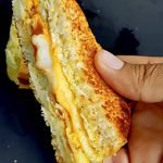 Fried Egg and Bread Breakfast Dish