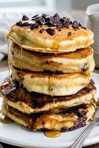 Rich Chocolate Chocolate Chip Pancake Recipe